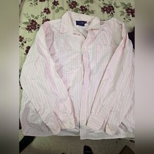 Pink Striped Button-Up Shirt